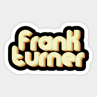 vintage color frank turner Sticker